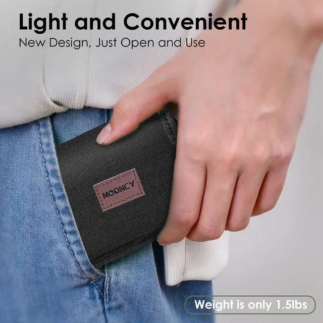 Alt view image 2 of 7 - Portable Stool, 13 Inch Small Folding Stool for Adults, Ultralight Black Camping Stools for Hiking and Fishing, Hold Up to 265 LBS