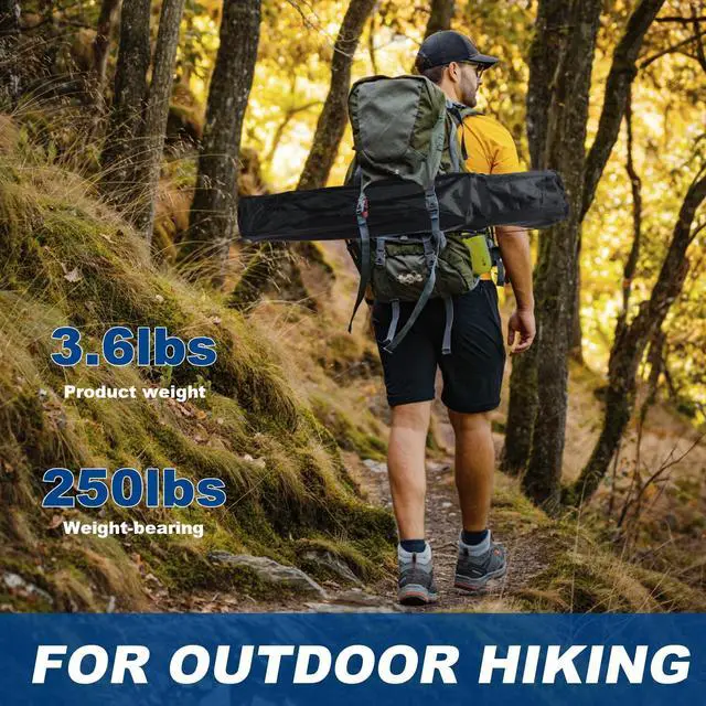 Alt view image 3 of 7 - 2 Pack Lightweight Camping Chairs for Adults & Teens, 250LBS Capacity Foldable Portable Chairs with Carry Bag, Compact Design for Camping, Beach, Picnics, and Outdoor Events