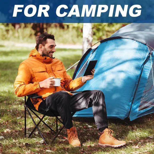 Alt view image 2 of 7 - 2 Pack Lightweight Camping Chairs for Adults & Teens, 250LBS Capacity Foldable Portable Chairs with Carry Bag, Compact Design for Camping, Beach, Picnics, and Outdoor Events