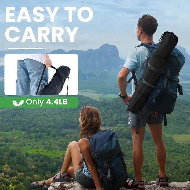 Alt view image 2 of 7 - 2 Pack Portable Camping Chairs Folding Lawn Chair Outdoor Lightweight Beach Chair with Cup Holder & Carry Bag for Outside Sports, Fishing, Hiking, Travel, Picnic, Backyard (Black-Dark)