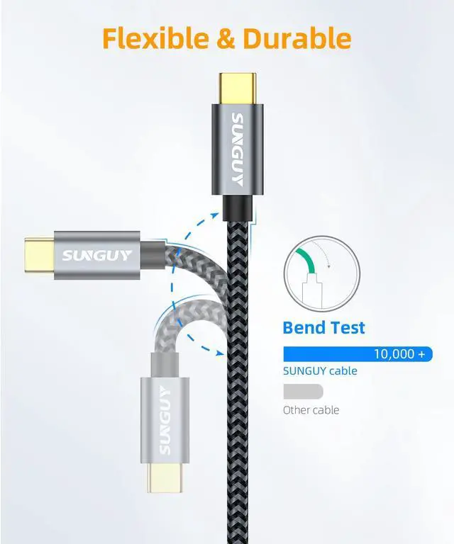Alt view image 7 of 7 - 10Gbps Micro B to USB C Hard Drive Cable 1.5FT, USB 3.1 USB C to Micro B, High-Speed External Hard Drive USB C Cable for iPhone 16/15 Series, MacBook Pro/Air, iPad, WD Toshiba Westgate Seagate