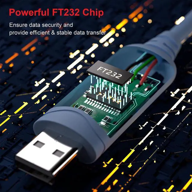 FT232 USB Programming Cable, FT232 Universal Plug & Play USB ...
