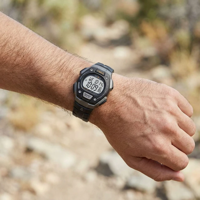 Alt view image 2 of 2 - Men's Ironman Triathlon Classic 30 38mm Watch Gray & Black Case with Black Resin Strap