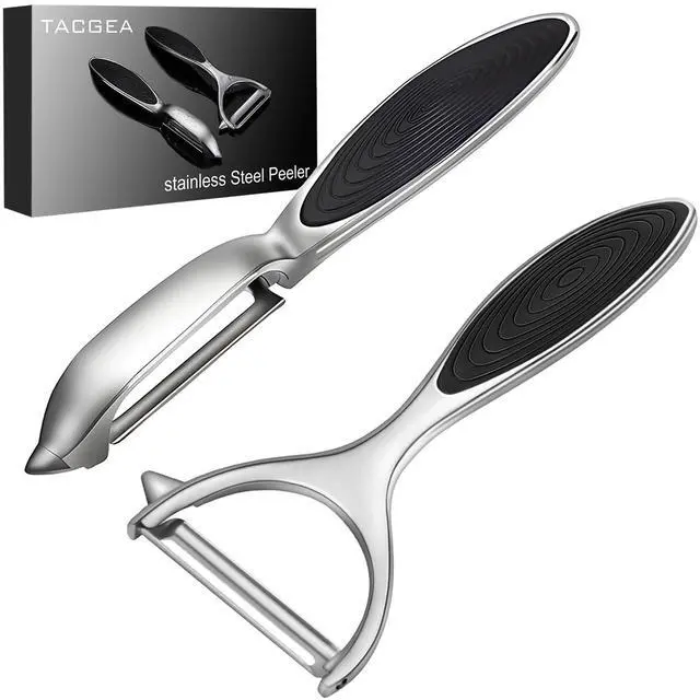 Main image of Vegetable Peeler for Kitchen, Potato Peelers for Fruit Straight Blade, Durable Non-Slip Handle, Set of 2