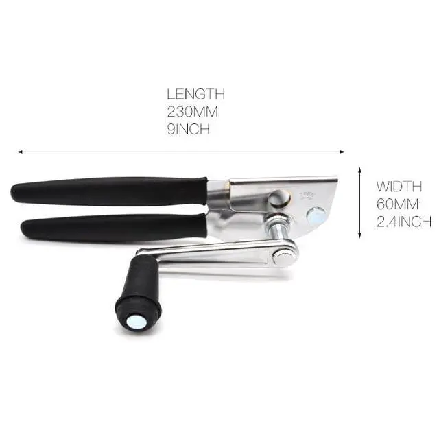 Alt view image 2 of 7 - 2 Pack Commercial Grade Heavy Duty Manual Can Opener with Easy Crank Folding Handle, Super Thick 20GA 2.0mm Steel with Chrome Plate Finish, Fit All Size Large Cans