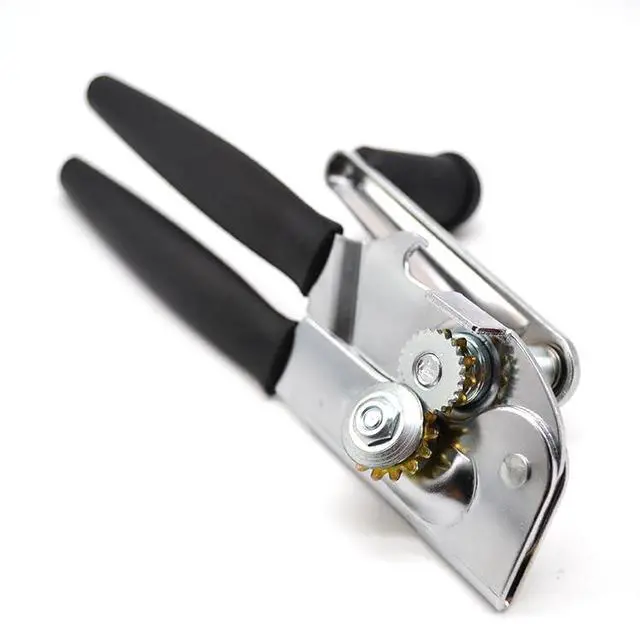 Alt view image 6 of 7 - 2 Pack Commercial Grade Heavy Duty Manual Can Opener with Easy Crank Folding Handle, Super Thick 20GA 2.0mm Steel with Chrome Plate Finish, Fit All Size Large Cans