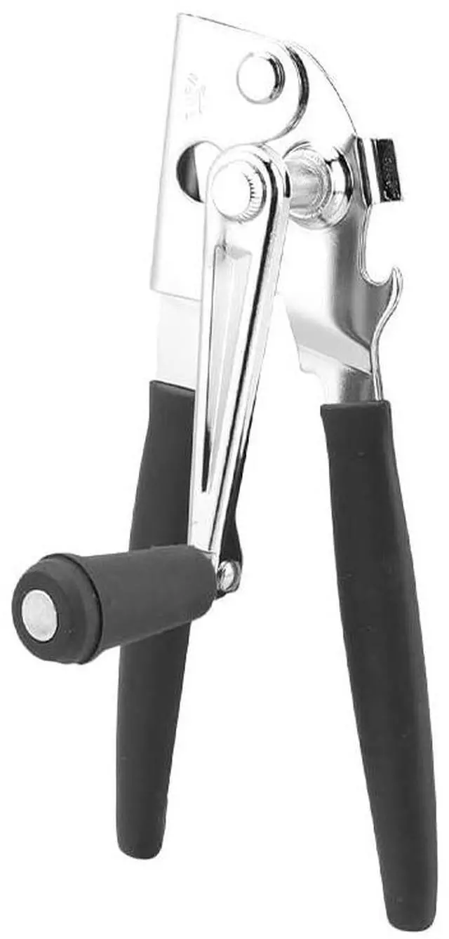 Main image of 1 Pack Commercial Grade Heavy Duty Manual Can Opener with Easy Crank Folding Handle, Super Thick 20GA 2.0mm Steel with Chrome Plate Finish, Fit All Size Large Cans