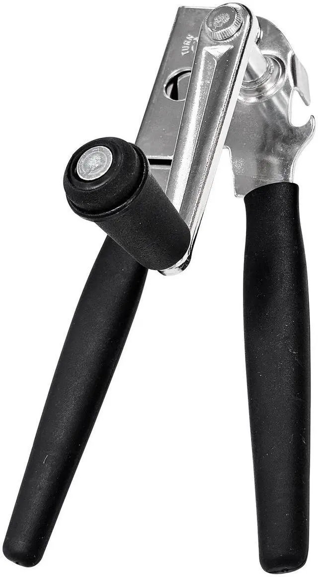 Main image of Commercial Can Opener, Hand Crank Can Opener Manual Heavy Duty with Rubber Long Handles, Suitable for Big Cans, Black