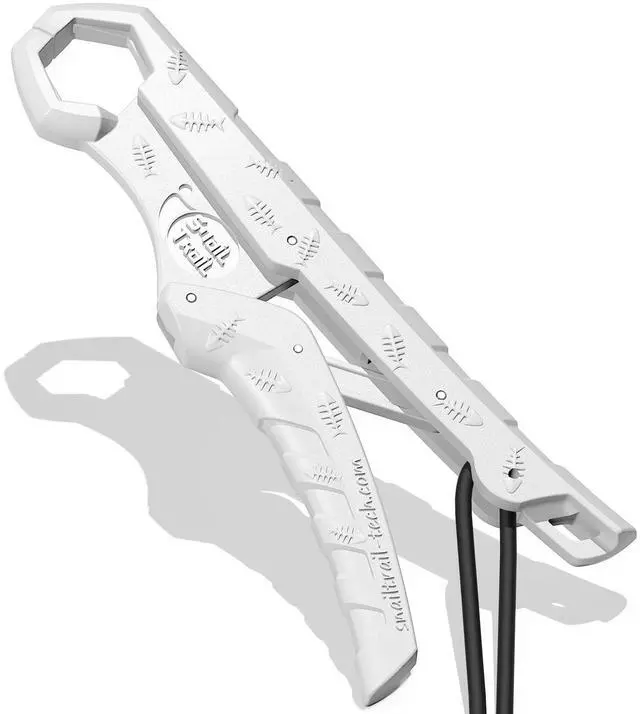 Main image of 7.5''/9'' Floating Fish Gripper, Fishing Grabber, Catfish Mouth Pliers, Caught Bass Holder, Digital Scale Hook Clamp, Saltwater Lip Grip Tool with Lanyard, Gifts for Men, White