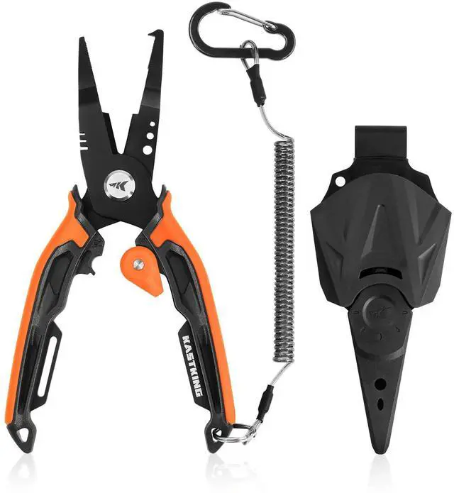 Main image of AeroVice 7.5 Fishing Pliers, 420 Stainless Steel, Uni-Body Construction, Lightweight & Corrosion-Resistant, Multi-Function Jaws, Braid Cutters, Sheath, Lanyard & Carabiner