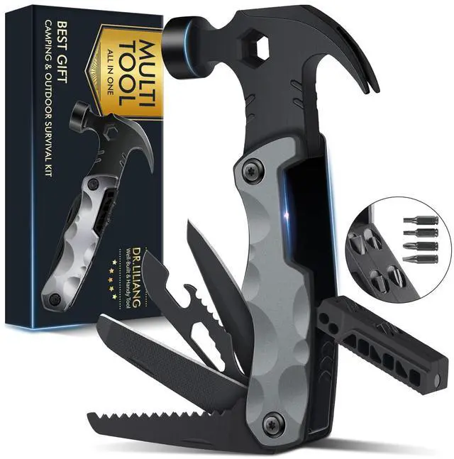 Main image of Fathers Day Dad Gifts from Daughter Son Wife, 13 in 1 Hammer Multitool, Cool Camping Accessories Survival Tools, Unique Birthday Present Ideas Gifts for Men, Husband, Grandpa, Step Dad, Him
