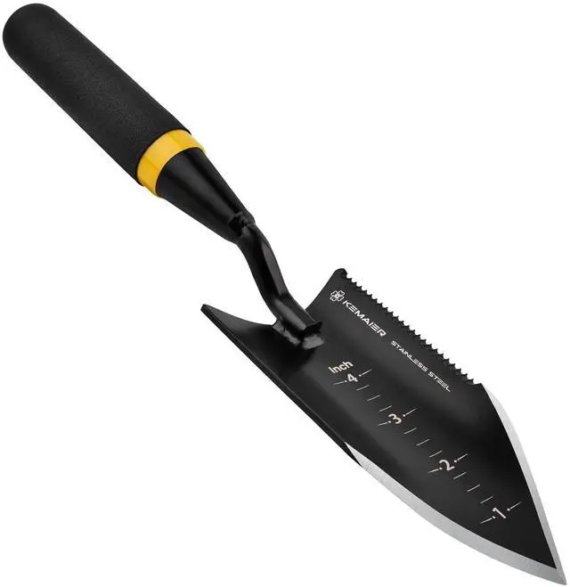 Main image of Heavy Duty Gardening Hand Trowel - Stainless Steel Tool | Sharp Weeding, Serrated Cutting, Measured Planting, The Shovel Pros Actually Rely On