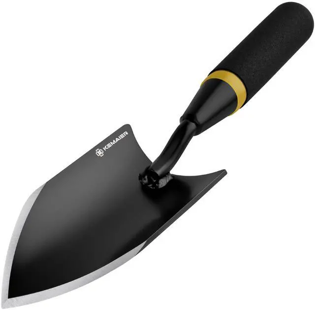 Main image of Heavy Duty Gardening Hand Trowel - Carbon Steel Garden Trowel with Rubberized Handle, Ideal for Soil Planting, Digging, Transplanting