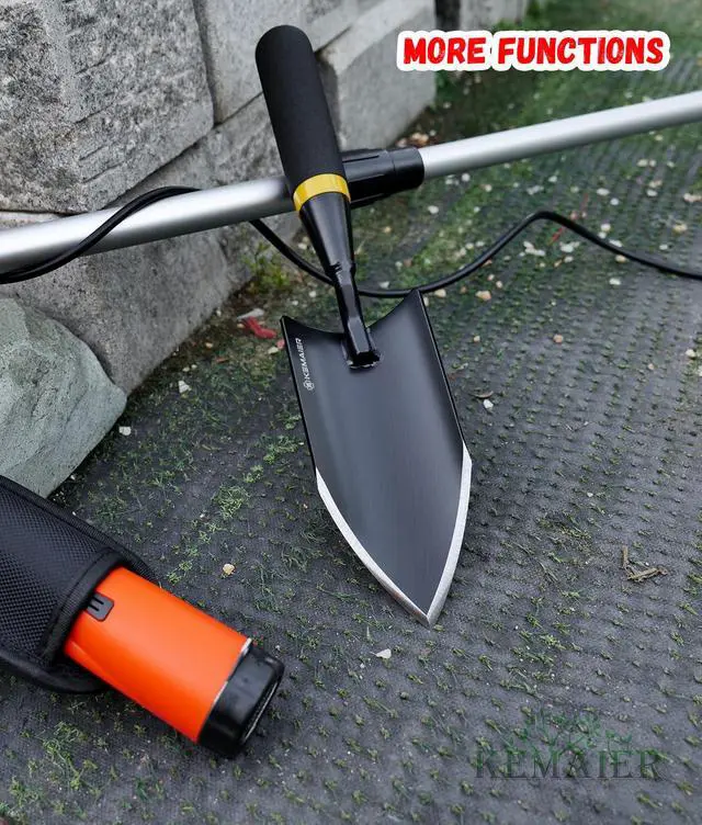 Alt view image 6 of 6 - Heavy Duty Gardening Hand Trowel - Carbon Steel Garden Trowel with Rubberized Handle, Ideal for Soil Planting, Digging, Transplanting