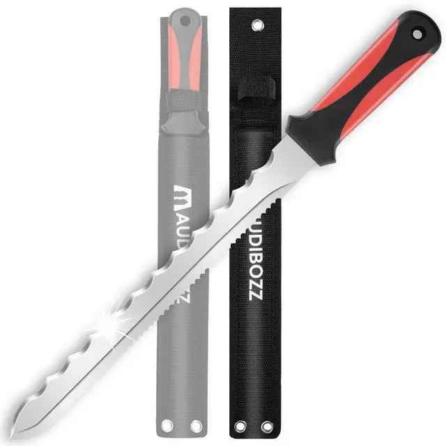 Main image of Insulation Knife - Sod Cutter Knife: stainless steel 11.14-Inch sharp blade, double side utility Lawn Repair Saw with Nylon Sheath