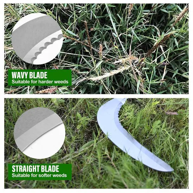 Alt view image 7 of 7 - Scythe Tool 51-Inch Adjustable Long Handle Garden Scythe, Serrated & Plain Steel Blade, Lightweight Manual Weed Cutter for Gardens, Yards, Fields & Overgrown Areas