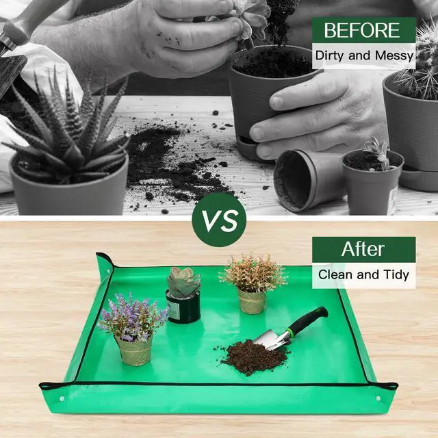 Alt view image 5 of 7 - Gardening Tools Set, 8PCS Gardening Gifts for Women, Green | Heavy Duty Garden Tools with Non-Slip Rubber Grip with Large Garden Bag for Tools Aluminum Alloy Hand Tools for Gardening Men