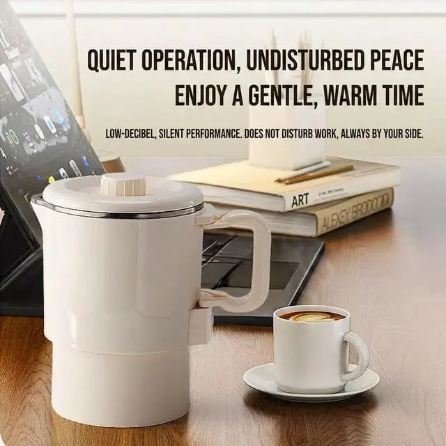 Alt view image 2 of 7 - Aenaeder Portable Collapsible Electric Kettle, Foldable Handle Travel Kettle for Camping, RV & Outdoor