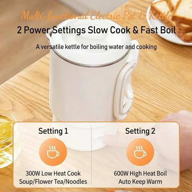 Alt view image 6 of 7 - Aenaeder Portable Collapsible Electric Kettle, Foldable Handle Travel Kettle for Camping, RV & Outdoor