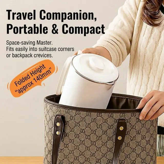 Alt view image 7 of 7 - Aenaeder Portable Collapsible Electric Kettle, Foldable Handle Travel Kettle for Camping, RV & Outdoor