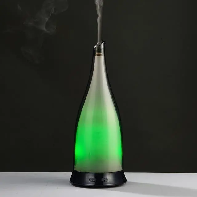 Alt view image 3 of 5 - 90mL Essential Oil Diffuser with 7-Color LED Night Light, USB Powered Ultrasonic Aroma Diffuser, Vase Design for Bedroom, Office, LEHOGAI