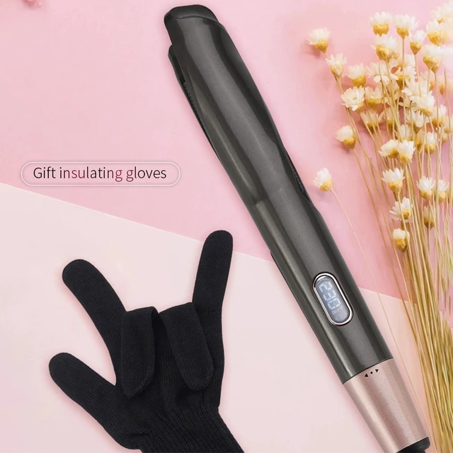 Alt view image 3 of 5 - 2-in-1 Twisted-Plate Hair Straightener and Curler, 30mm Ceramic-Coated Plates, LCD Temperature Display, PTC Fast Heat, Storage Lock, Heat Glove and Bag, Dark Gray, LEHOGAI