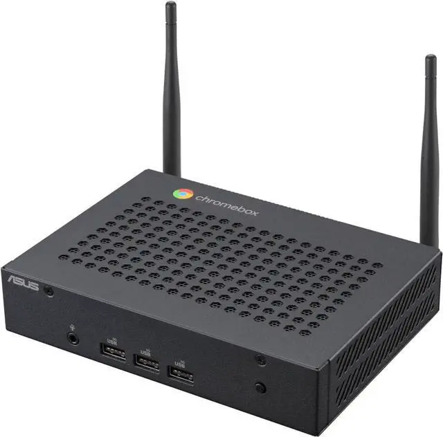 Main image of ASUS Fanless Chromebox CF40 with Intel Celeron N4500 Processor, 8GB DDR4 RAM, 128GB eMMC SSD, Aluminum Chassis, USB-C, HDMI, WiFi 6 & Bluetooth 5.2, Chrome OS, VESA Mount Included (CF40-BC0161UN-O)