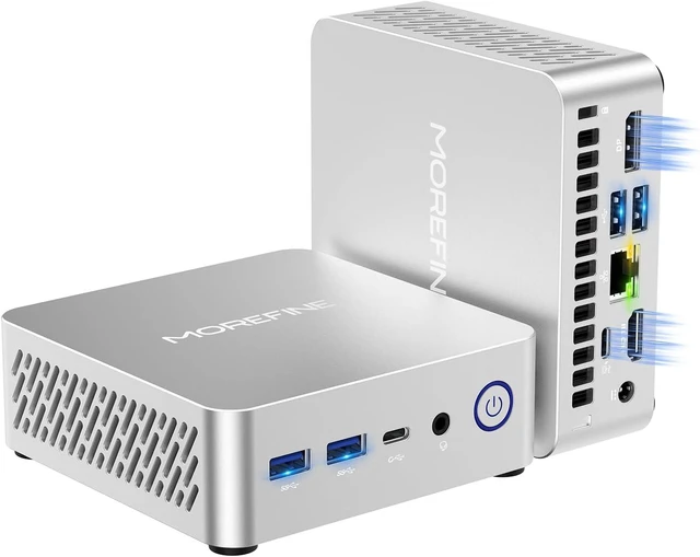 Main image of MOREFINE M700 Mini PC, Ryzen 7 7735U (8C/16T, up to 4.75Ghz), Mini Desktop Computer 16GB DDR5 512GB NVMe SSD, Small PC Desktop Support 4k Dual Display WiFi6/BT5.2/USB3.2