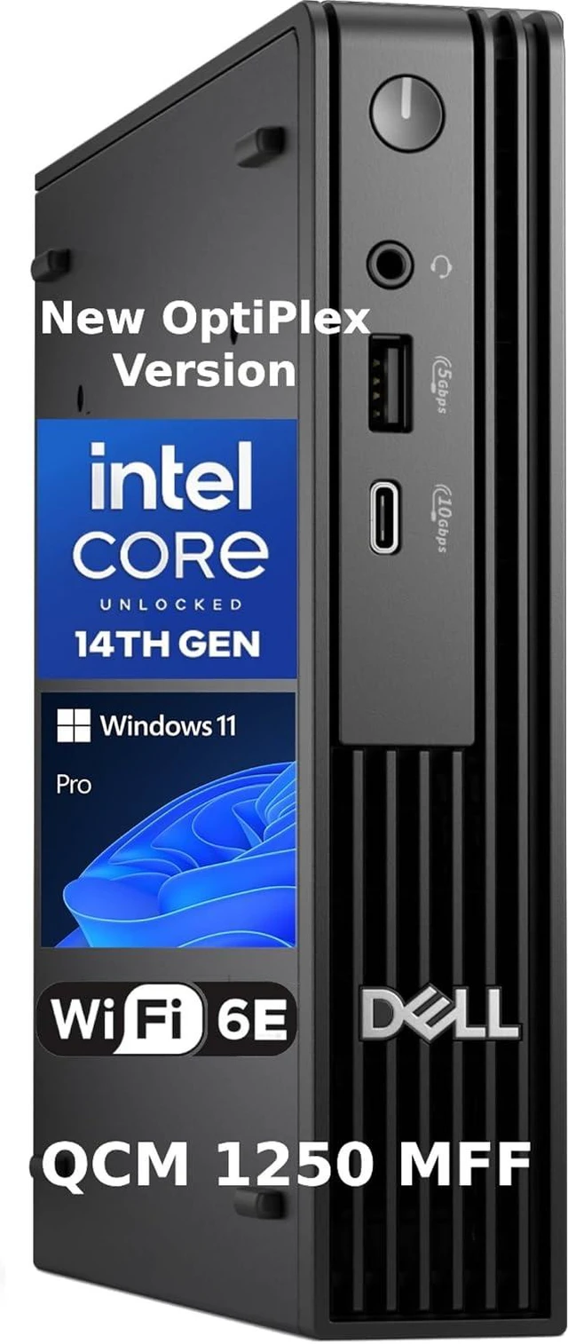 Main image of Dell Pro Micro QCM1250 Business Mini Desktop Computer, New OptiPlex Version, Intel Core i5-14500T(14Core, 20Threads, 24MB Cache), 8GB DDR5, 512GB PCIe SSD, Dual 4K Display Support, USB-C, Win11 Pro