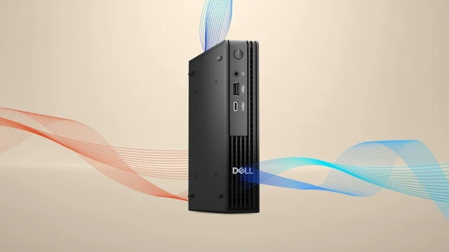 Alt view image 4 of 5 - Dell Pro Micro Computer, Intel Core i3-14100T, 16GB RAM, 1TB NVMe SSD, USB Type-C, Built in AX WiFi, BT, Display Port, HDMI, Windows 11 Pro - AI Copilot, Black Desktop