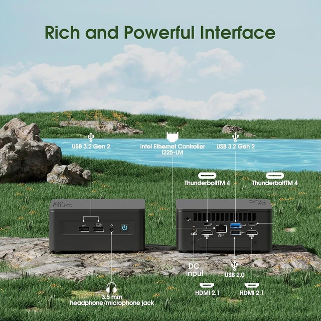 Alt view image 4 of 6 - NUC 13 Pro Business Mini PC Core i5-1340P (12C/16T, Up to 4.6GHz), 16GB DDR4 RAM, 512GB PCIe 4.0 NVMe SSD, 8K/HDR/4 Display/WiFi6E/BT5.3/Windows 11 Pro/Quiet