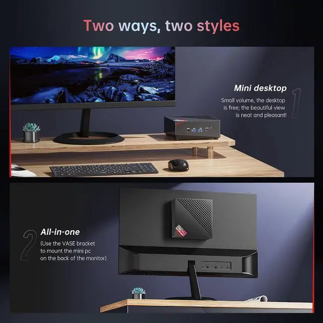 Alt view image 4 of 7 - KAMRUI Mini PC,AMD Ryzen 7 5800U 8C/16T Processor Up to 4.4Ghz, 32GB DDR4 512GB SSD,Small Form Factor Desktop Computer Support 4K UHD, WiFi 6/BT 5.2, Home Server, Office, Business