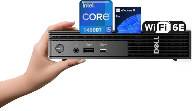 Main image of Dell Pro Micro QCM1250 Business Mini PC, 14th Gen Intel Core i5-14500T(14 Cores), 16GB DDR5, 512GB PCIe SSD, Ultra-Compact Desktop, Dual 4K Display Support, USB-C, Wired KB & Mouse, Windows 11 Pro