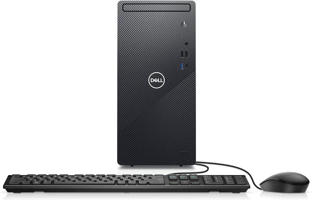 Main image of Dell Inspiron 3891 Compact Desktop Computer Tower - Intel Core i5-10400, 16GB DDR4 RAM, 256GB SSD + 1TB SATA HDD, Intel UHD Graphics 630 with Shared Graphics Memory, Windows 10H - Black (Latest Model)