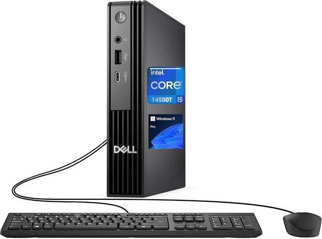 Main image of Dell Pro Micro QCM1250 Desktop Computer, Latest Ultra-Compact Business Mini PC, 14th Gen Intel Core i5-14500T(14-Cores), 16GB DDR5, 256GB PCIe SSD, RJ-45, DP Port, HDMI, Wi-Fi, Windows 11 Pro
