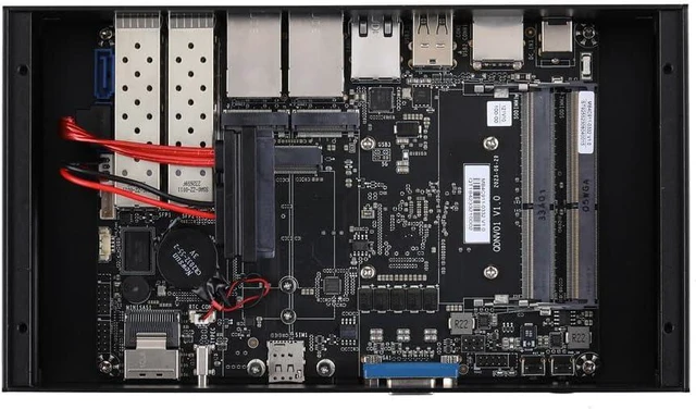 Alt view image 5 of 5 - Qotom Mini PC Q20351G9-S10 Computer 16 Cores C3958 Atom 5X 2.5G LAN 4X SFP+ PC (4G DDR4 RAM, 128G M.2 NVME SSD)