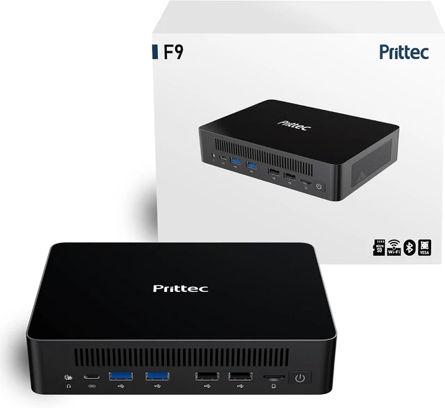 Main image of F9 Mini PC 13th Gen i5-13420H, 16GB DDR4 RAM, 512GB M.2 SSD, 8K Triple Display, HDMI x1, DP x1, USB3.2 x4, USB2.0 x2, Type-C x1, 2.5GB LAN x2, WiFi6/BT5.2