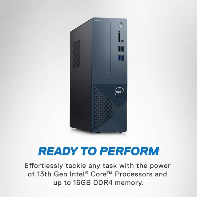 Alt view image 5 of 7 - DELL Inspiron 3020S Small Desktop, Intel i5-13400, 16GB DDR4 RAM,512GB SSD, Intel UHD 730 Graphics, Win 11 Pro, Bluetooth, WiFi, Mist Blue