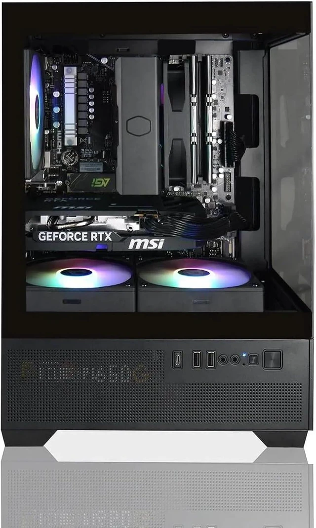 Alt view image 2 of 5 - Mini-X Gaming PC - 4.2 GHz Max Boost AMD Ryzen 5 5500 6-Core 16-Thread CPU, RTX 3050 6GB Graphics Card, 16GB DDR4 3200, 500GB SSD Windows 11 AC WiFi