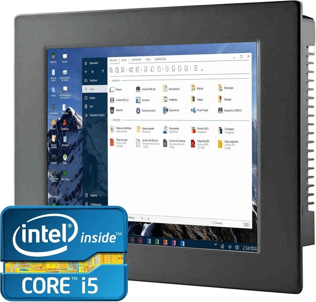 Main image of LILLIPUT PC-1202 12" Industrial Panel Computer i5 5-Wire resistive Touch Screen Win 7 8 10 Linux System IPC Aluminum Embedded PC