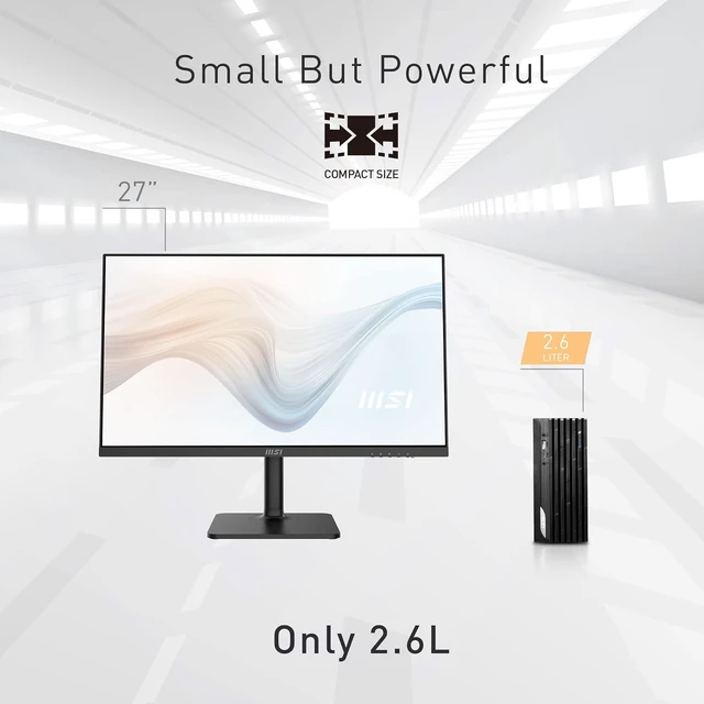 Alt view image 2 of 7 - msi PRO DP20ZA (MFF) Desktop, AMD Ryzen R5-5600G, Radeon Vega 7, 8GB Memory, 1TB SSD, WiFi 5, USB Type-C, Black, Windows 11 Pro: 5M-234US