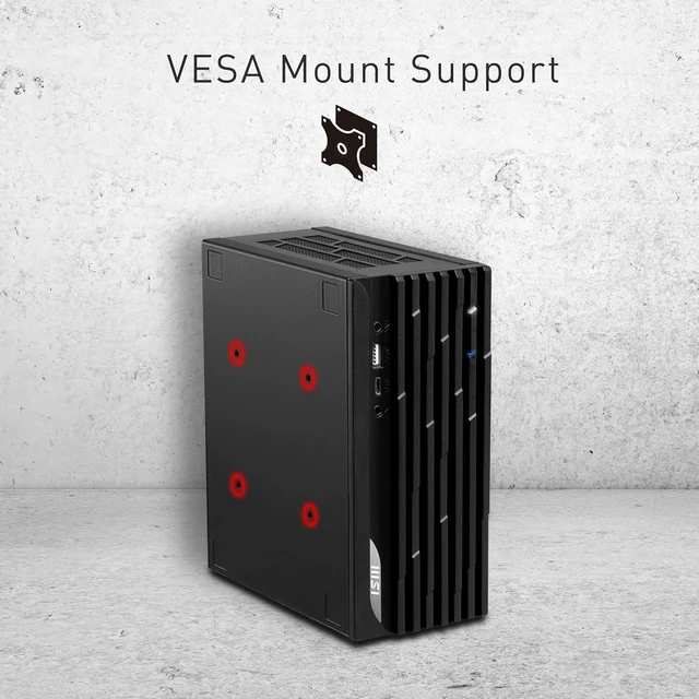 Alt view image 5 of 7 - msi PRO DP20ZA (MFF) Desktop, AMD Ryzen R5-5600G, Radeon Vega 7, 8GB Memory, 1TB SSD, WiFi 5, USB Type-C, Black, Windows 11 Pro: 5M-234US