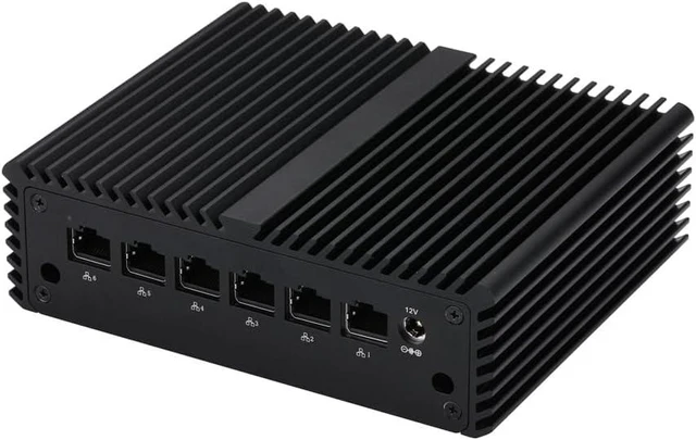 Alt view image 2 of 6 - Qotom Q10922G6 Fanless Mini PC, N100, 6X Intel 2.5G LAN, Barebone DDR5