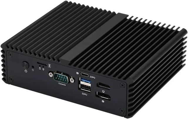 Alt view image 3 of 6 - Qotom Q10922G6 Fanless Mini PC, N100, 6X Intel 2.5G LAN, Barebone DDR5