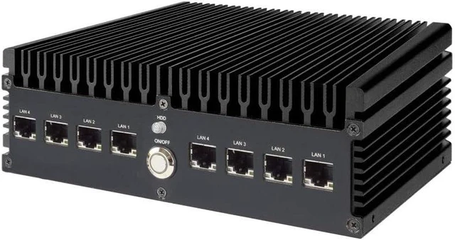 Main image of HBJC38AF542A43B Intel Core i5-4300U Fanless Industrial Mini PC w/ 10x GbE LAN, iAMT 9.5, vPro