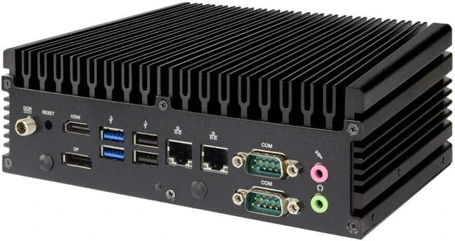 Alt view image 2 of 2 - HBJC38AF542A43B Intel Core i5-4300U Fanless Industrial Mini PC w/ 10x GbE LAN, iAMT 9.5, vPro