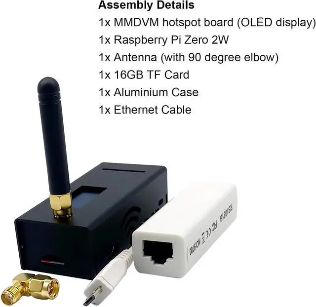 Alt view image 5 of 7 - AURSINC MMDVM Hotspot Spot Radio WiFi Digital Voice Modem Work Contained with Raspberry Pi Zero 2W with Firmware V4.1.5 UHF VHF, Supports C4FM YSF NXDN DSTAR P25 DMR (with Ethernet Cable)