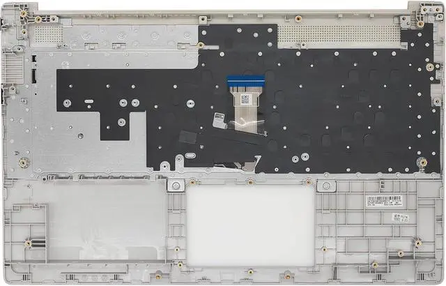 Alt view image 2 of 5 - Replacement Upper Case Palmrest for HP 17-CN 17-CP 17T-CN 17Z-CP 17-cn0023dx 17-cn0273st 17.3'' Series Laptop Non-Backlit Keyboard Assembly Top Cover M50458-001 Natural Silver