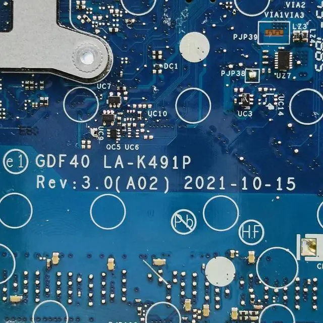 Alt view image 6 of 7 - Replacement for Dell Latitude 5420 Motherboard GDF40 LA-K491P System Board i5-1145G7 Processor 01M3M4 1M3M4