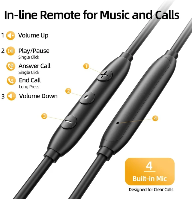 Alt view image 6 of 7 - ENC Noise Cancelling Wired Earbuds, Hybrid Driver Wired Headphones with USB Type C to 3.5mm Adapter, Microphone Hands-Free Calls 3.5mm Jack in Ear Headphones for iPhone 16/15/Samsung/PC